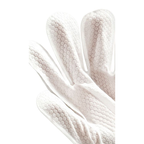 Glove wipe: five-finger shape and honeycomb texture