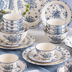 Blue and White Rainy Day, a closer look at the pieces.